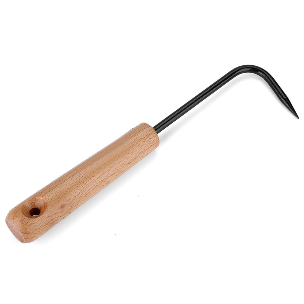 Root Hook Tool - Stevige ijzeren bonsai-wortelhaak met houten handvat,