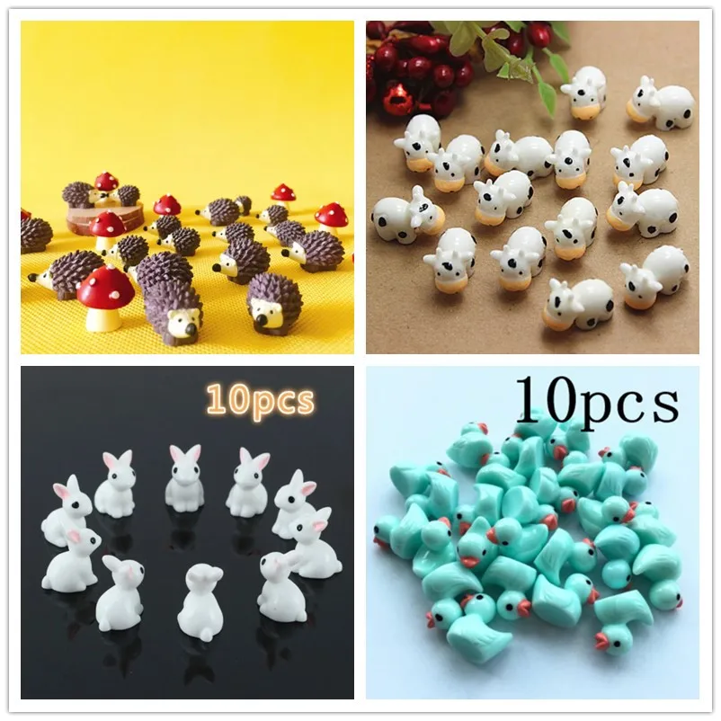 Bonsai Garden Art - 10Pcs/Egel En Koeien/Leuke Dier Schapen/Fairy Garden