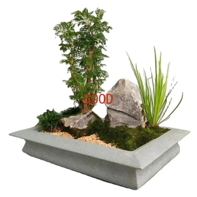 Bonsai Garden Art - Tuin Natuurlijke Blauwsteen Chinese Theetafel Creatieve