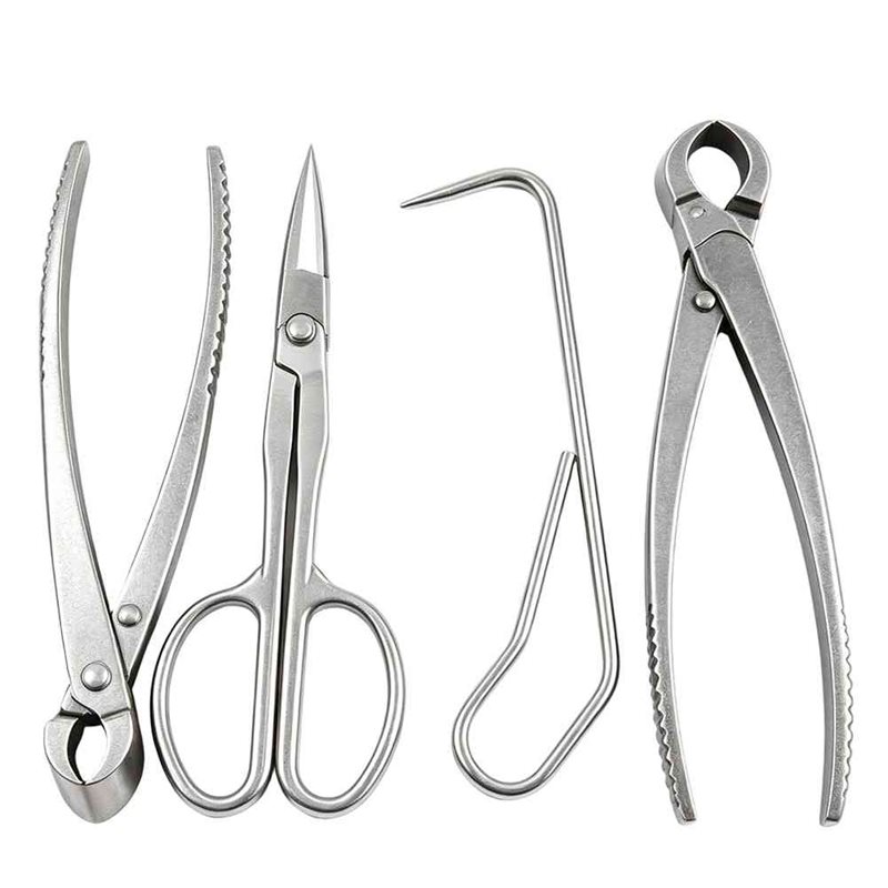 Root Hook Tool - ABGH-Bonsai Gereedschapset, 4-delige Bonsai Gereedschapset -