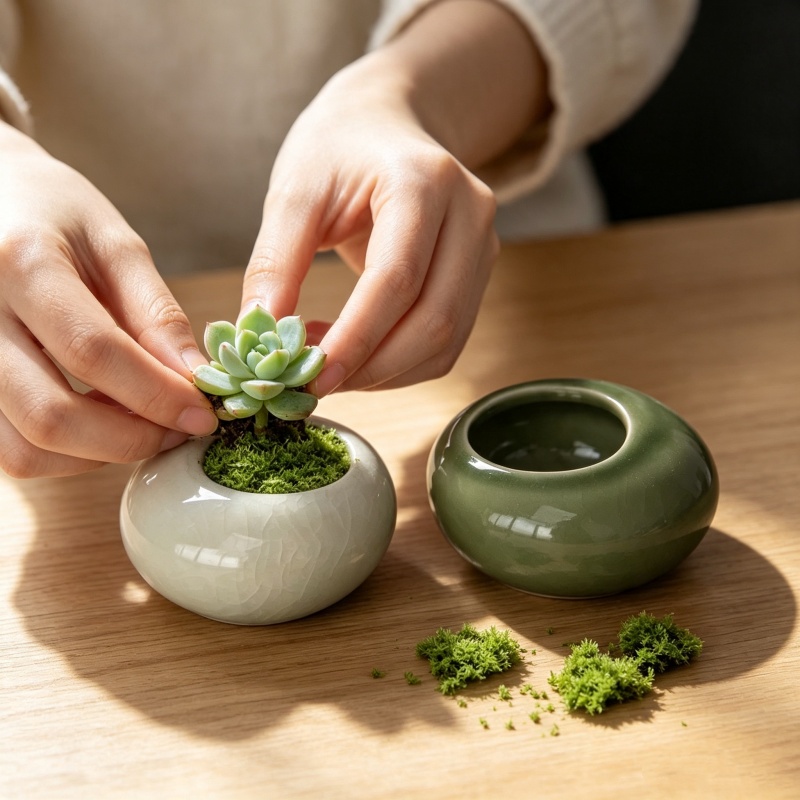 Mini ijsgeglazuurde plantenpot - Bonsai Garden Art recensie en prijs