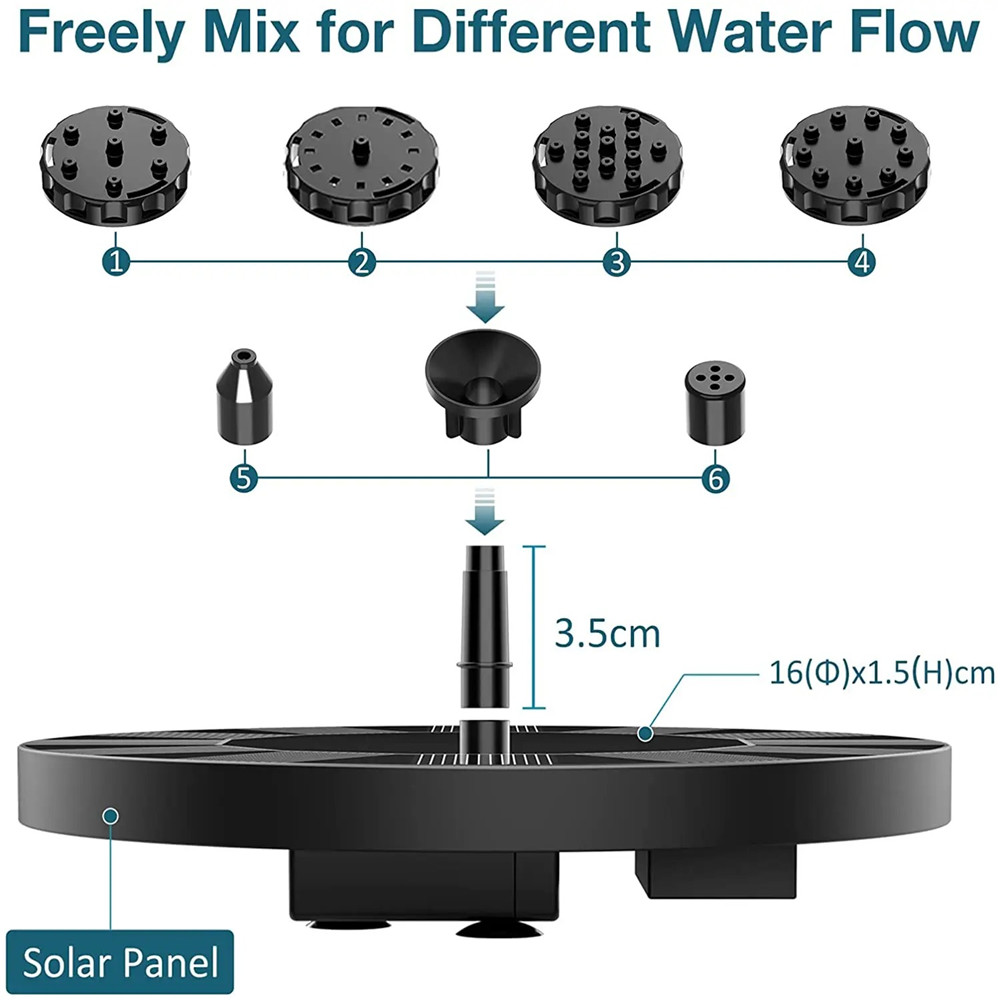 13 cm drijvend zonnepaneel zon - Bonsai Garden Fountain recensie en prijs
