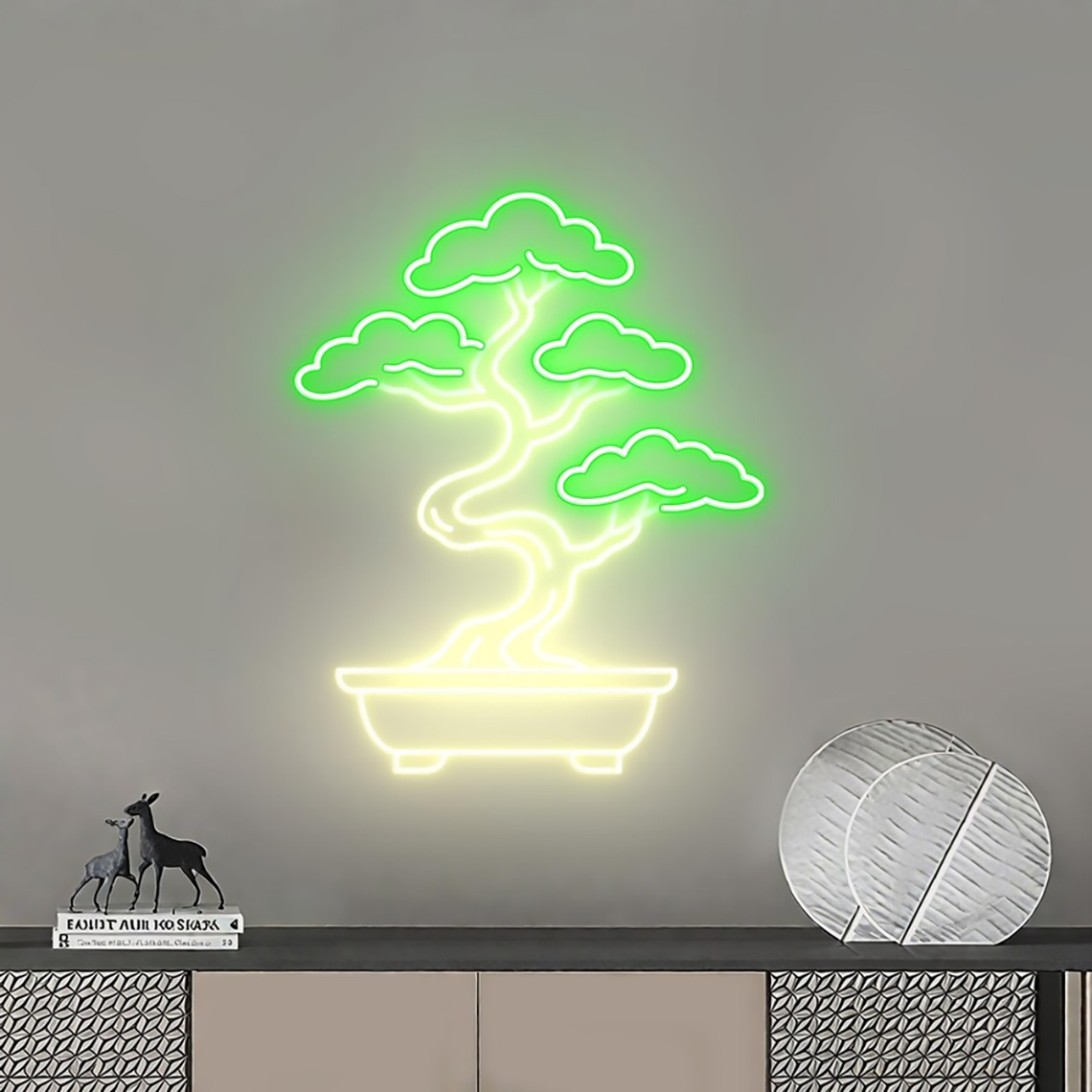 Bonsai Boom Neonbord Zen Tuin  - Bonsai Tree Zen Garden recensie en prijs