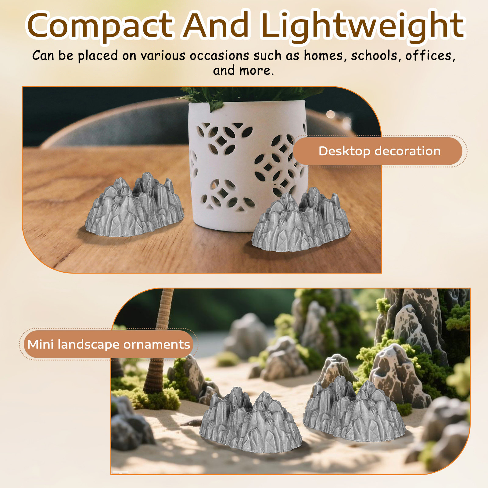 20 stuks mini rotsjes plastic  - Bonsai Garden For Home recensie en prijs
